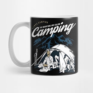 I Love Camping The Mountains Are Calling Mug